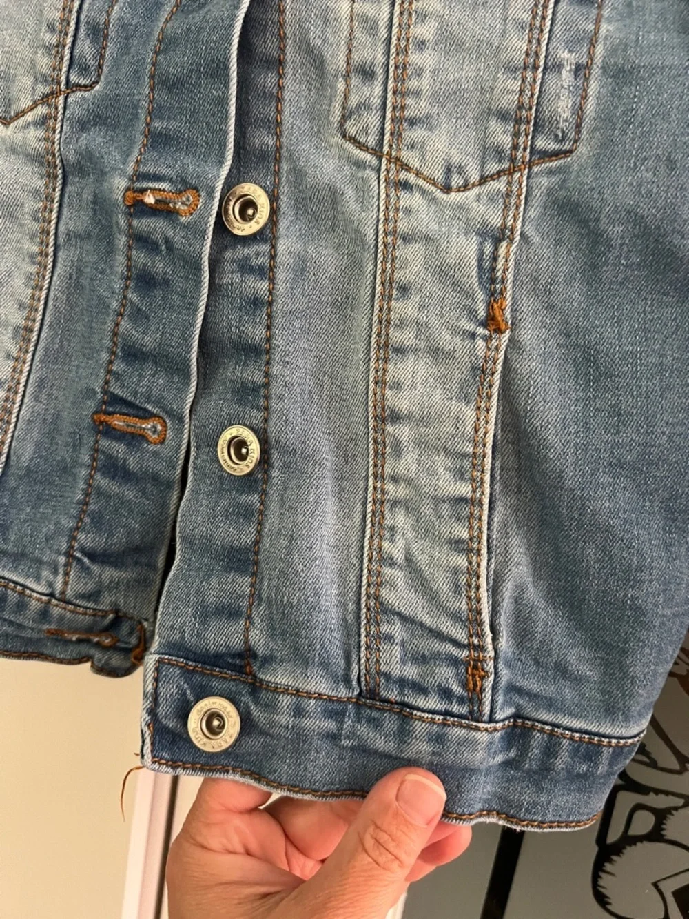 Zara Light Blue Kids Denim Jacket - Button Front